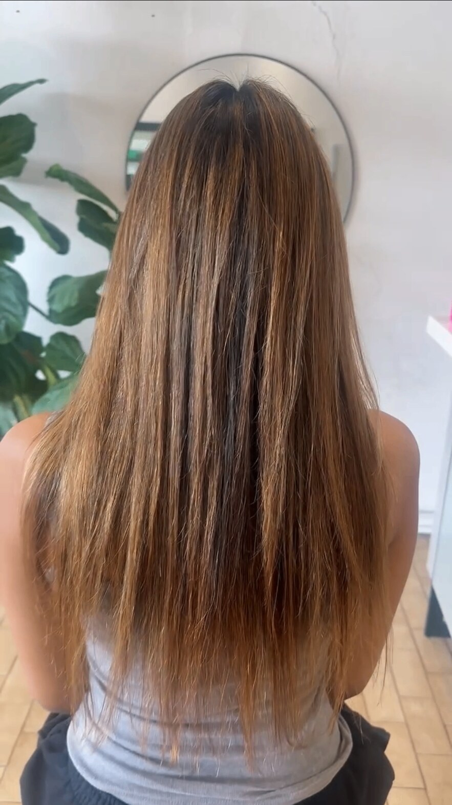 Hair colouring in progress at a Melbourne salon