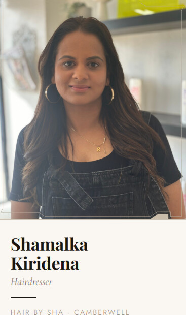 Shamalka, hairdresser at Hair by Sha in Camberwell